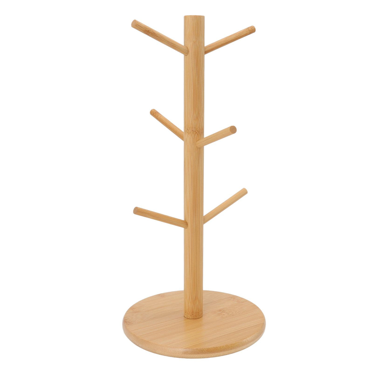 Coffee Cup Holder Space Saving Bamboo Coffee Mug Tree Rack Holder Organizer for Storage Display Drying Mugs