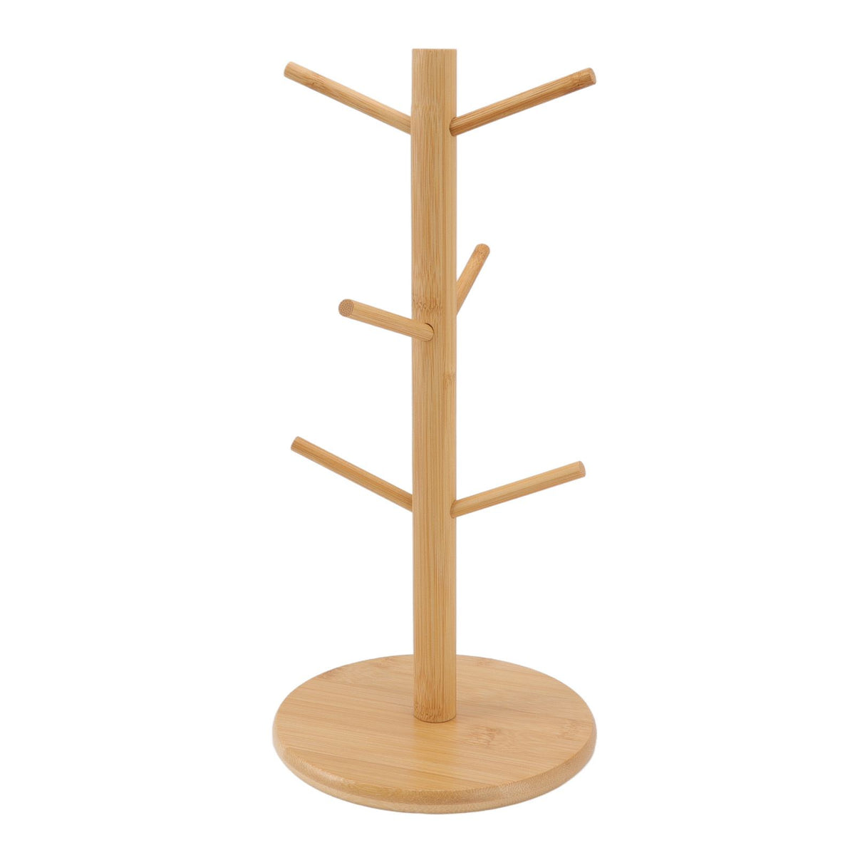Coffee Cup Holder Space Saving Bamboo Coffee Mug Tree Rack Holder Organizer for Storage Display Drying Mugs
