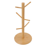 Coffee Cup Holder Space Saving Bamboo Coffee Mug Tree Rack Holder Organizer for Storage Display Drying Mugs
