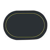 2Pcs Leather Oval Dining Food Mat Oil Proof Insulation Restaurant Table Home Hotel Non Slip Bowl Pad Placemat Black