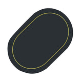 2Pcs Leather Oval Dining Food Mat Oil Proof Insulation Restaurant Table Home Hotel Non Slip Bowl Pad Placemat Black