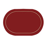 2Pcs Leather Oval Dining Food Mat Oil Proof Insulation Restaurant Table Home Hotel Non Slip Bowl Pad Placemat Black
