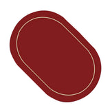 2Pcs Leather Oval Dining Food Mat Oil Proof Insulation Restaurant Table Home Hotel Non Slip Bowl Pad Placemat Black - Extra Image