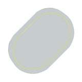 2Pcs Leather Oval Dining Food Mat Oil Proof Insulation Restaurant Table Home Hotel Non Slip Bowl Pad Placemat Light Gray - Side View
