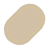 2Pcs Leather Oval Dining Food Mat Oil Proof Insulation Restaurant Table Home Hotel Non Slip Bowl Pad Placemat Light Gray