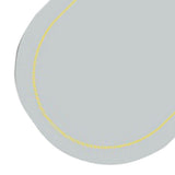 2Pcs Leather Oval Dining Food Mat Oil Proof Insulation Restaurant Table Home Hotel Non Slip Bowl Pad Placemat Light Gray