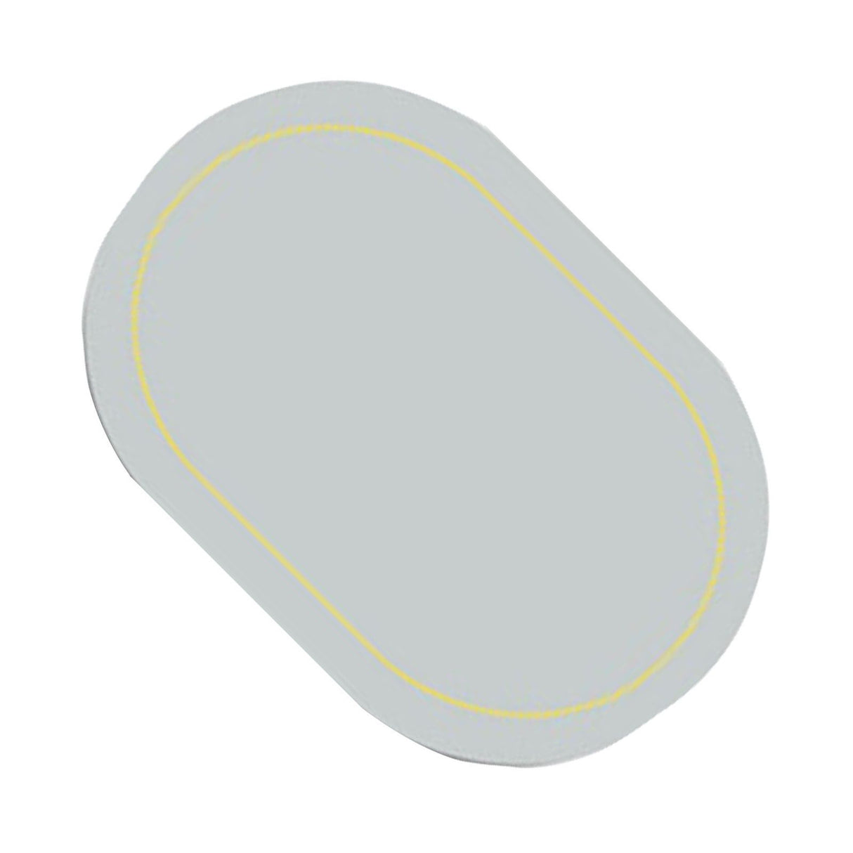 2Pcs Leather Oval Dining Food Mat Oil Proof Insulation Restaurant Table Home Hotel Non Slip Bowl Pad Placemat Light Gray