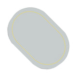 2Pcs Leather Oval Dining Food Mat Oil Proof Insulation Restaurant Table Home Hotel Non Slip Bowl Pad Placemat Light Gray - Extra Image