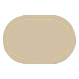 2Pcs Leather Oval Dining Food Mat Oil Proof Insulation Restaurant Table Home Hotel Non Slip Bowl Pad Placemat Light Gray - Extra Image