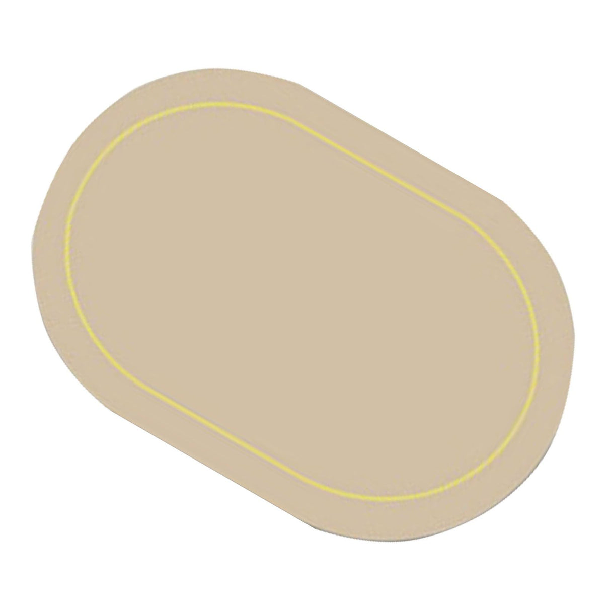 2Pcs Leather Oval Dining Food Mat Oil Proof Insulation Restaurant Table Home Hotel Non Slip Bowl Pad Placemat Light Gray