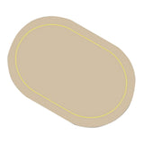 2Pcs Leather Oval Dining Food Mat Oil Proof Insulation Restaurant Table Home Hotel Non Slip Bowl Pad Placemat Light Gray