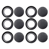 6PCS Removable Bottom Tart Pan Non Stick Coating Carbon Steel Black Quiche Pan for Kitchen
