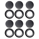 6PCS Removable Bottom Tart Pan Non Stick Coating Carbon Steel Black Quiche Pan for Kitchen