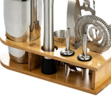 10PCS Home Bartending Kit Stainless Steel with Bamboo Tray Cocktail Mixing Tool Set for DIY Novice 550ML - Extra Image