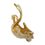 Luxury Swan Wine Rack Innovative Desktop Wine Cabinet Decorative Ornaments for Living Room Office Gold - Front View