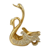 Luxury Swan Wine Rack Innovative Desktop Wine Cabinet Decorative Ornaments for Living Room Office Gold - Top-Down View