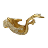 Luxury Swan Wine Rack Innovative Desktop Wine Cabinet Decorative Ornaments for Living Room Office Gold - Rear View