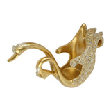 Luxury Swan Wine Rack Innovative Desktop Wine Cabinet Decorative Ornaments for Living Room Office Gold - Close-Up Angle