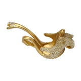Luxury Swan Wine Rack Innovative Desktop Wine Cabinet Decorative Ornaments for Living Room Office Gold - Low Angle