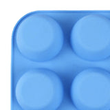 12 Cupcake Pan Soft Silicone Round Shape Easy Release Muffin Pan for Cupcake Muffin Gelatin Soap Candle Blue