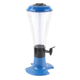 3L Beer Tower Dispenser Multipurpose Luminous Tabletop Wine Beer Tower Dispenser with Tap for Home Bar KTV Blue - Front View