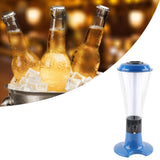 3L Beer Tower Dispenser Multipurpose Luminous Tabletop Wine Beer Tower Dispenser with Tap for Home Bar KTV Blue