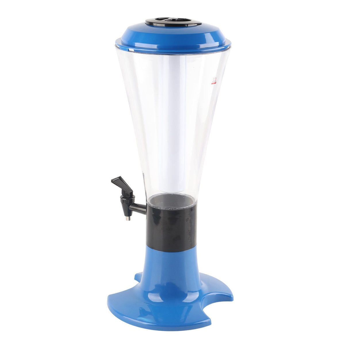 3L Beer Tower Dispenser Multipurpose Luminous Tabletop Wine Beer Tower Dispenser with Tap for Home Bar KTV Blue