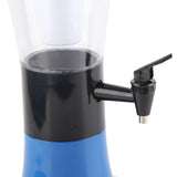 3L Beer Tower Dispenser Multipurpose Luminous Tabletop Wine Beer Tower Dispenser with Tap for Home Bar KTV Blue - Extra Image