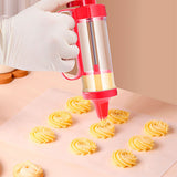 Biscuits Press Gun Kit Transparent Tube Food Grade Odorless Safe Biscuits Maker Press Machine Red