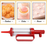Biscuits Press Gun Kit Transparent Tube Food Grade Odorless Safe Biscuits Maker Press Machine Red - Extra Image