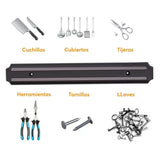 Magnetic Knife Holder Modern Simple Design Multi Use Wall Mount Knife Strip 38cm - Extra Image