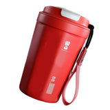390ml Insulated Coffee Mug Keep Warm Cold Portable Stainless Steel Camping Mug for Home School Office Outdoor Red