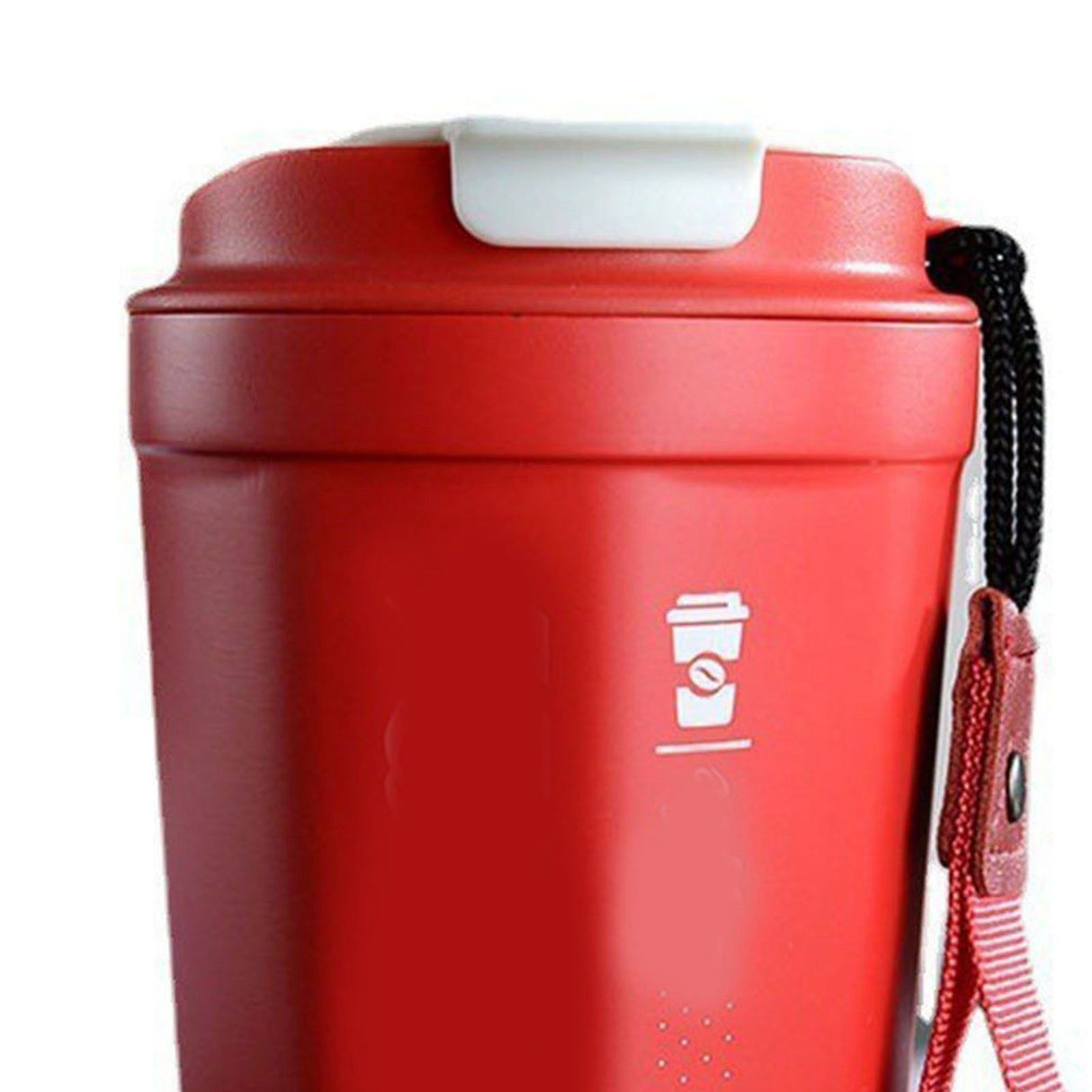 390ml Insulated Coffee Mug Keep Warm Cold Portable Stainless Steel Camping Mug for Home School Office Outdoor Red