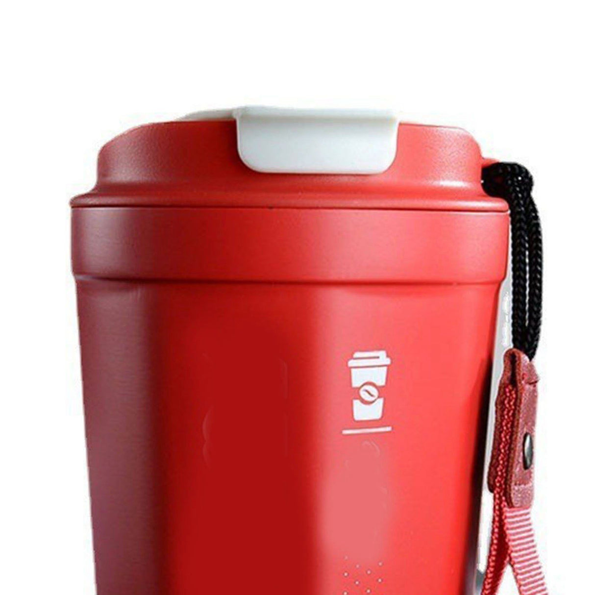 390ml Insulated Coffee Mug Keep Warm Cold Portable Stainless Steel Camping Mug for Home School Office Outdoor Red