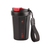 390ml Insulated Coffee Mug Keep Warm Cold Portable Stainless Steel Camping Mug for Home School Office Outdoor Black