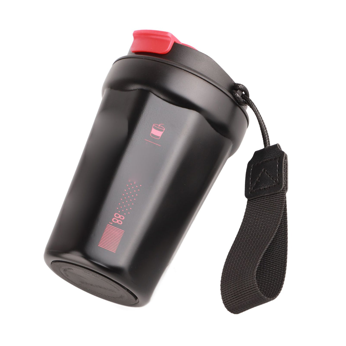 390ml Insulated Coffee Mug Keep Warm Cold Portable Stainless Steel Camping Mug for Home School Office Outdoor Black