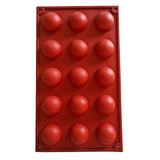 Semi Sphere Mold 15 Holes Silicone Semicircle Baking Mold for Cake Chocolate Mousse - Side View