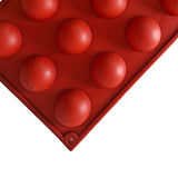 Semi Sphere Mold 15 Holes Silicone Semicircle Baking Mold for Cake Chocolate Mousse - Close-Up Angle