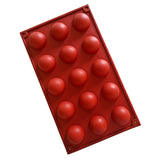 Semi Sphere Mold 15 Holes Silicone Semicircle Baking Mold for Cake Chocolate Mousse - Extra Image