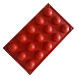 Semi Sphere Mold 15 Holes Silicone Semicircle Baking Mold for Cake Chocolate Mousse - Extra Image