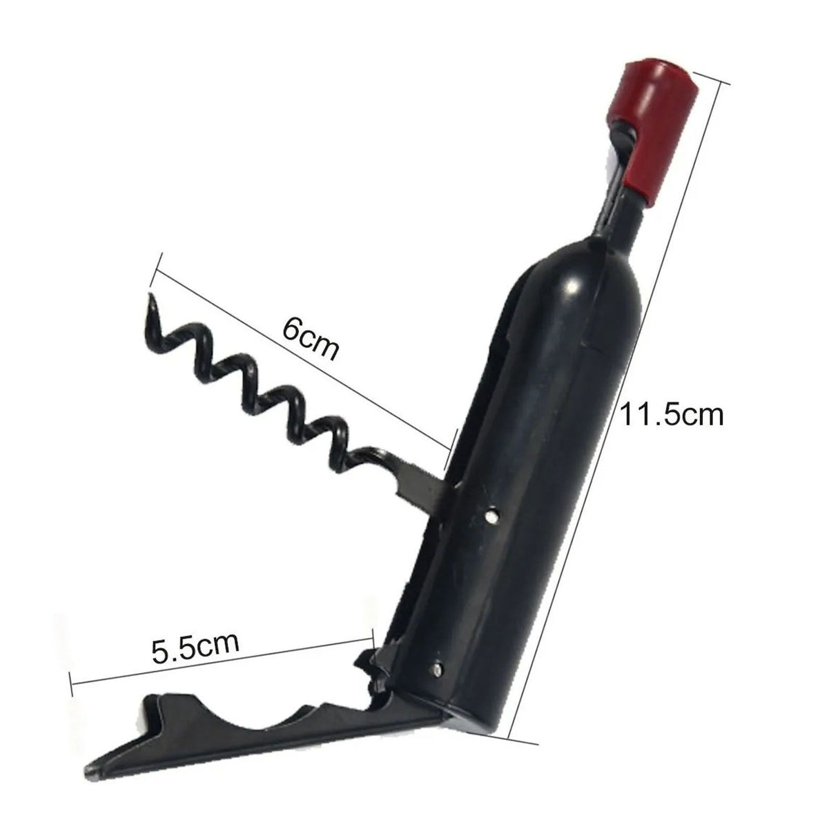 Wine Opener Black Multifunctional Magnet Design Portable Stainless Steel Wine Opener