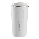 Smart Temperature Display Coffee Cup Portable 304 Stainless Steel Insulation Cup Simple Style Pure Color Generation 2nd White 380ml