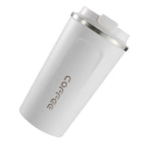 Smart Temperature Display Coffee Cup Portable 304 Stainless Steel Insulation Cup Simple Style Pure Color Generation 2nd White 380ml