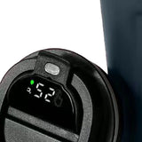 Smart Temperature Display Coffee Cup Portable 304 Stainless Steel Insulation Cup Simple Style Pure Color Generation 2nd Blue 380ml - Close-Up Angle