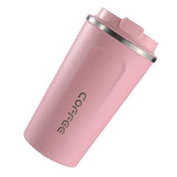 Smart Temperature Display Coffee Cup Portable 304 Stainless Steel Insulation Cup Simple Style Pure Color Generation 2nd Pink 380ml
