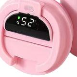 Smart Temperature Display Coffee Cup Portable 304 Stainless Steel Insulation Cup Simple Style Pure Color Generation 2nd Pink 510ml - Close-Up Angle