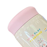 320ml Stainless Steel Insulated Vacuum Food Jar Cup Container with Lid for Outdoor Cartoon Portable Bottle Rabbit - Close-Up Angle