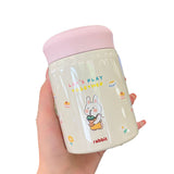 320ml Stainless Steel Insulated Vacuum Food Jar Cup Container with Lid for Outdoor Cartoon Portable Bottle Rabbit