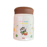 320ml Stainless Steel Insulated Vacuum Food Jar Cup Container with Lid for Outdoor Cartoon Portable Bottle Deer