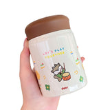 320ml Stainless Steel Insulated Vacuum Food Jar Cup Container with Lid for Outdoor Cartoon Portable Bottle Deer - Low Angle